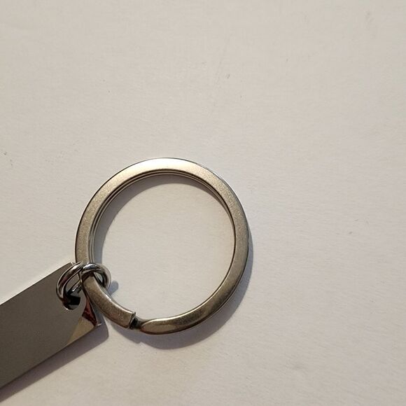 Unbranded Plain Silver Toned Keychain NWOT - Picture 3 of 3